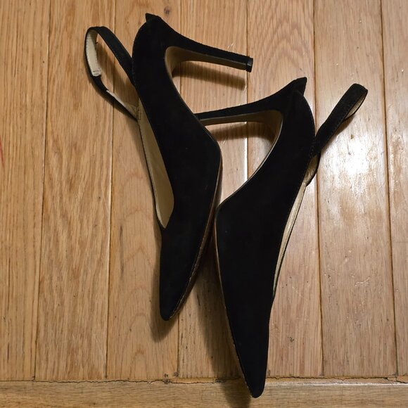 Vince Camuto Black Suede Slingback Heels – Size 7.5 - Picture 4 of 6